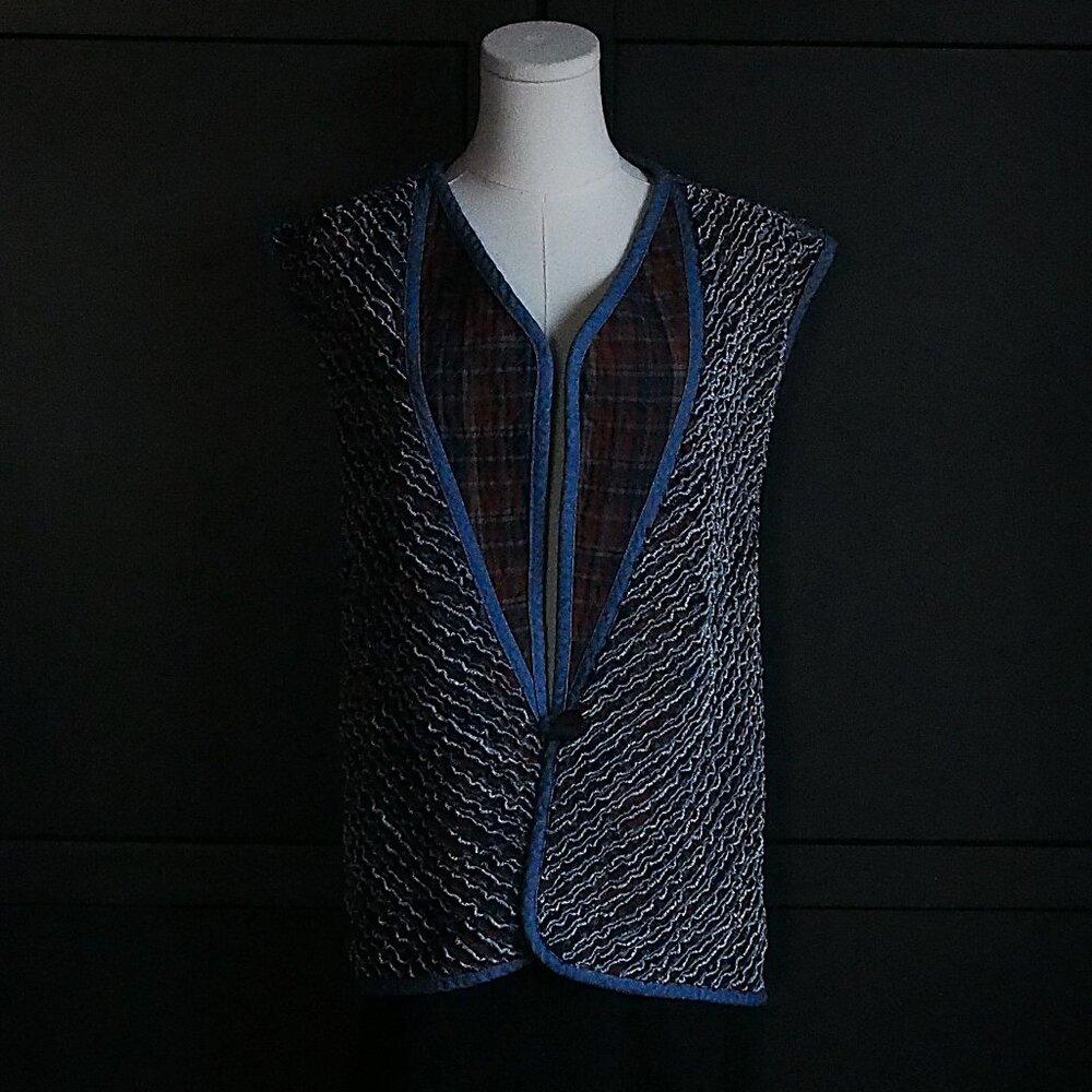 Beautiful Handmade (no tags or sign of previous) Reversible Quilted Denim Vest